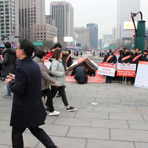 CJ E&M 본사 앞 및 광화문 모비프렌 임직원 시위 <small>(2018.12.21)</small>